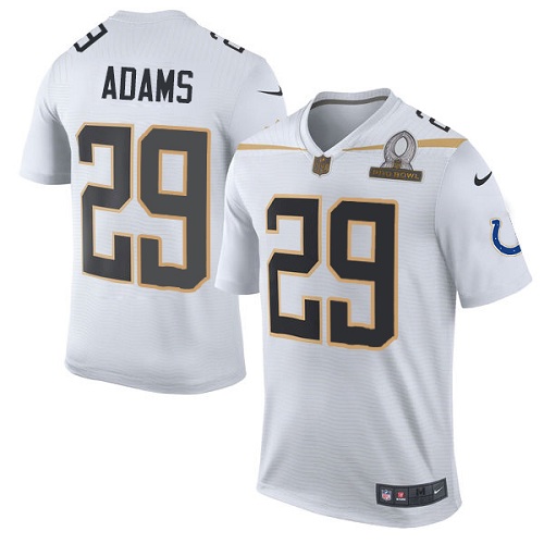 Men's Elite Mike Adams Nike Jersey White - #29 Team Rice 2016 Pro Bowl NFL Indianapolis Colts